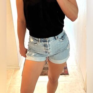 DAZE Light Blue Denim Shorts